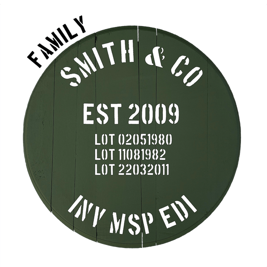 Painted Cask End - Family